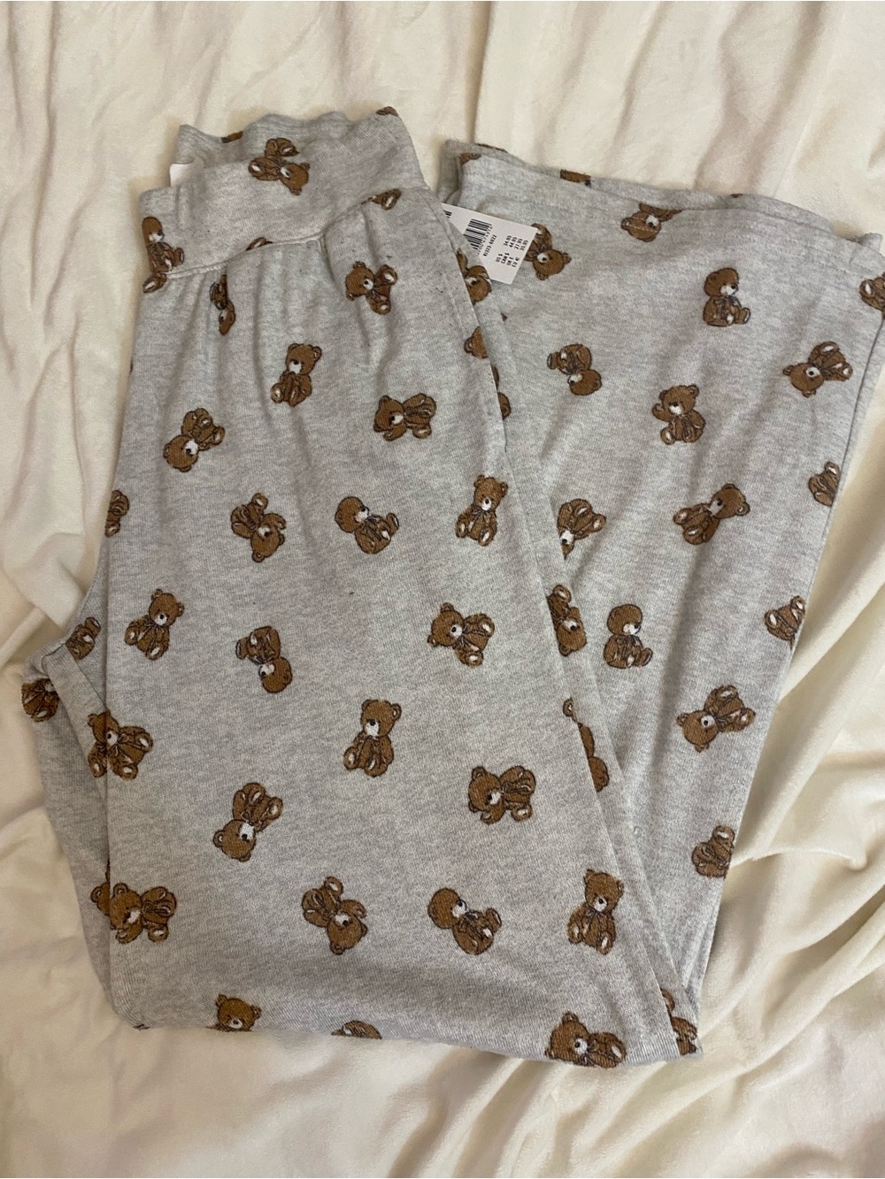Hollister Gray Teddy Bear Print Pajama Pants